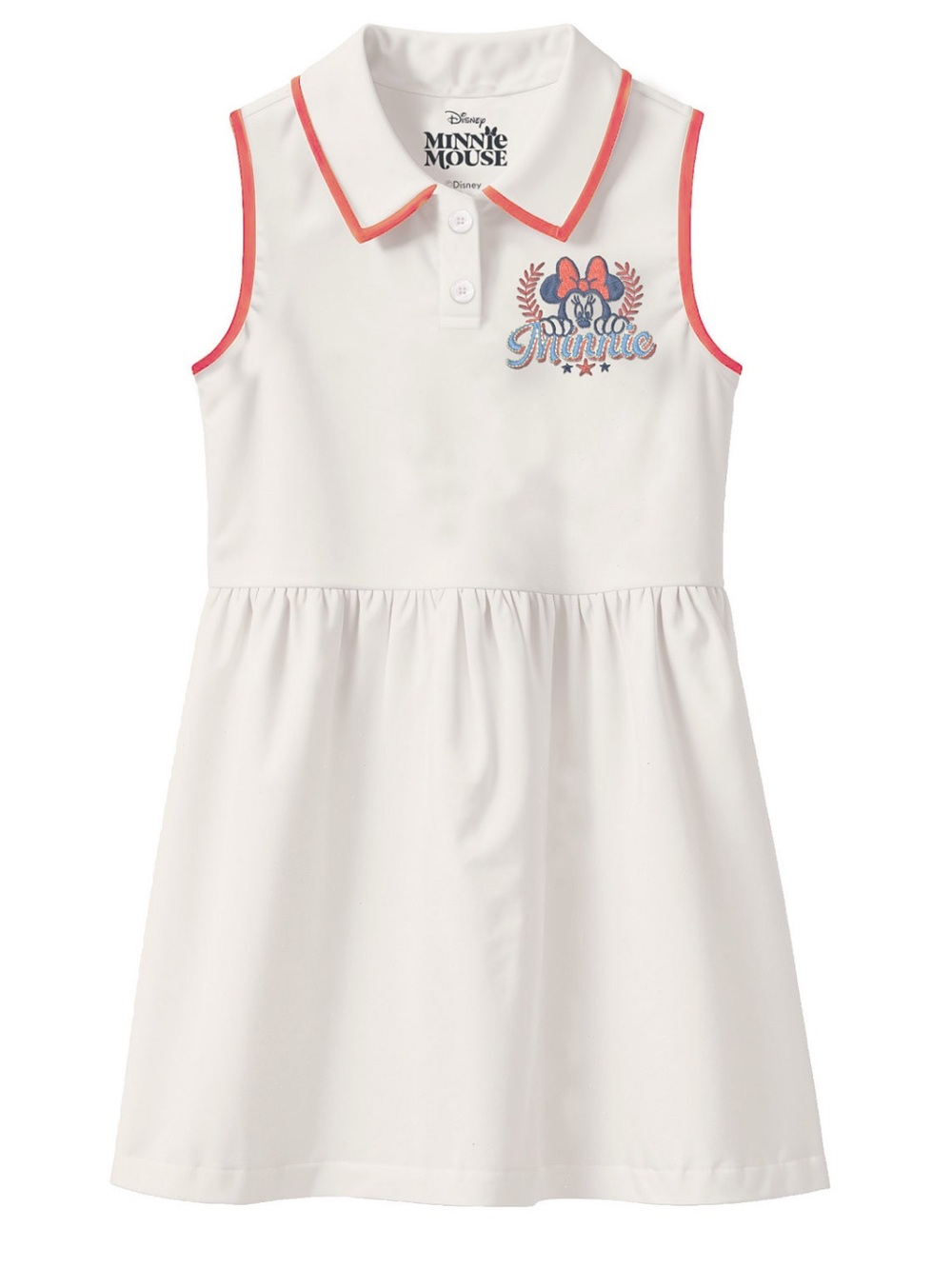 Minnie Mouse White Sleeveless Polo Dress